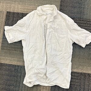 Zara Men's Casual Cream Button Down Shirt